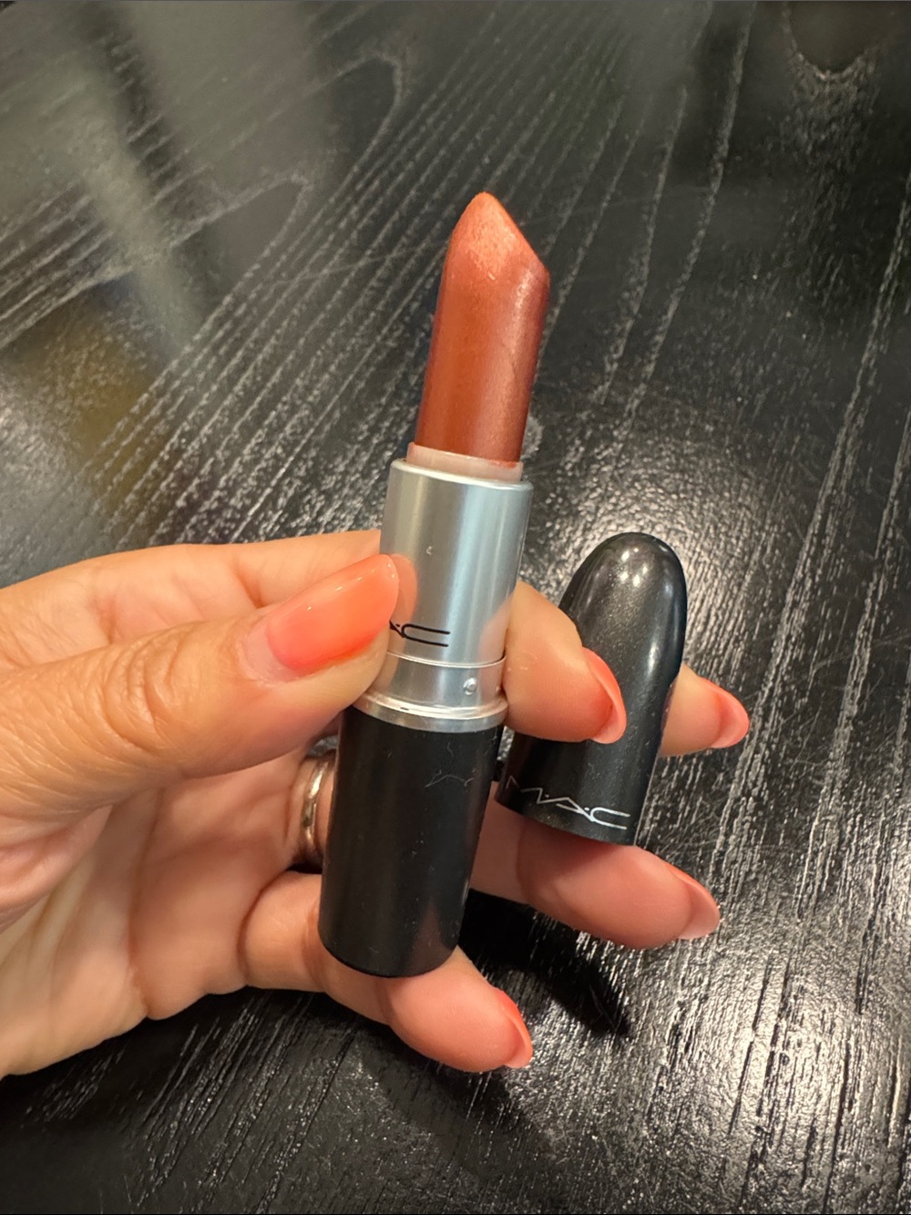 MAC Cosmetics Satin Copper-Bronze Lipstick in Frost